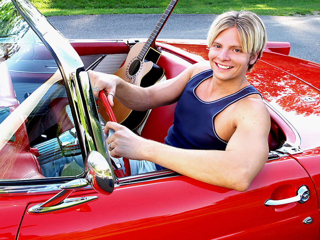 Davey T Hamilton Driving a 55 Thunderbird Wallpaper